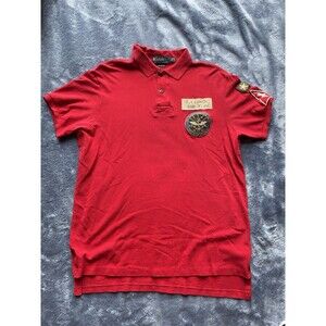 Polo Ralph Lauren Shirt Naval Training Patchwork Fortis Tigrim Tiger Graphic L